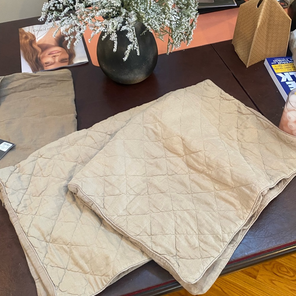 Two Restoration Hardware Lumbar Pillow Covers